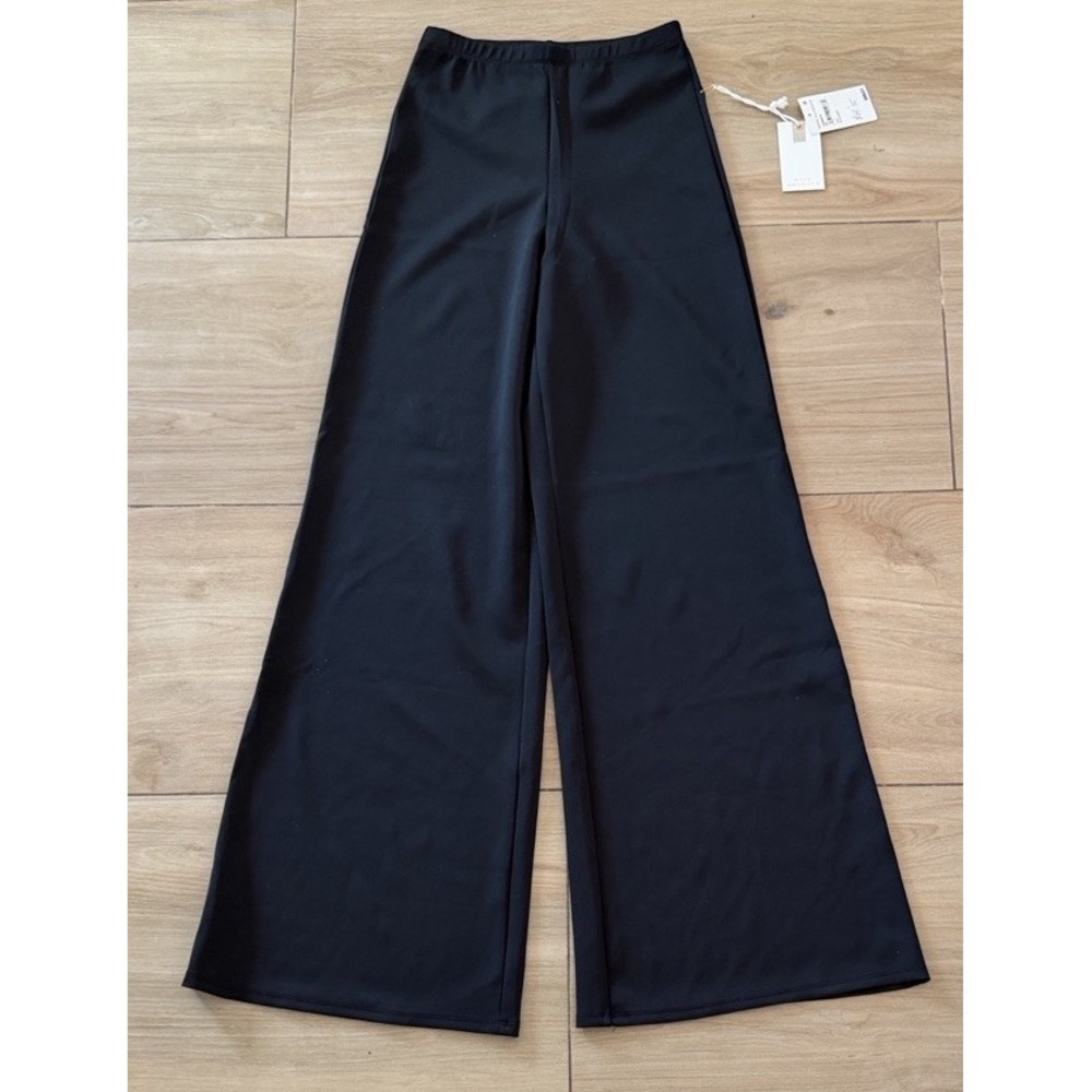 Good American Black Wide Leg Stretch Jumpsuit Pants